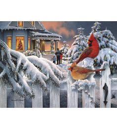 SunsOut Cardinals at Home for Christmas 1000-teiliges Puzzle