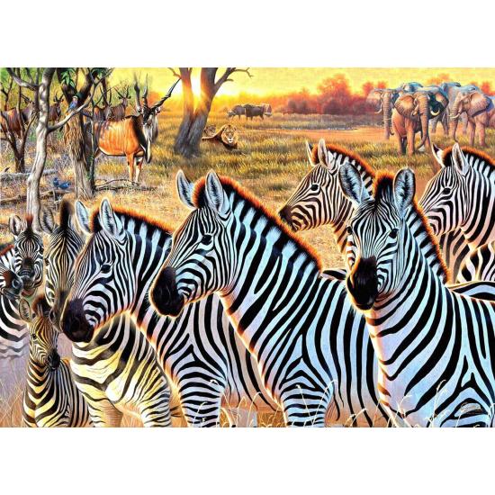 Puzzle SunsOut Zebras Und Freunde XXL 500 Teile Puzzle SunsOut Zebras Und Freunde XXL 500 Teile