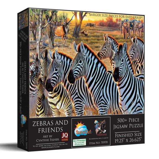Puzzle SunsOut Zebras Und Freunde XXL 500 Teile Puzzle SunsOut Zebras Und Freunde XXL 500 Teile