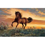 SunsOut Mustang Pferd bei Sonnenuntergang Puzzle mit 1000 Teilen