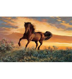 SunsOut Mustang Pferd bei Sonnenuntergang Puzzle mit 1000 Teilen