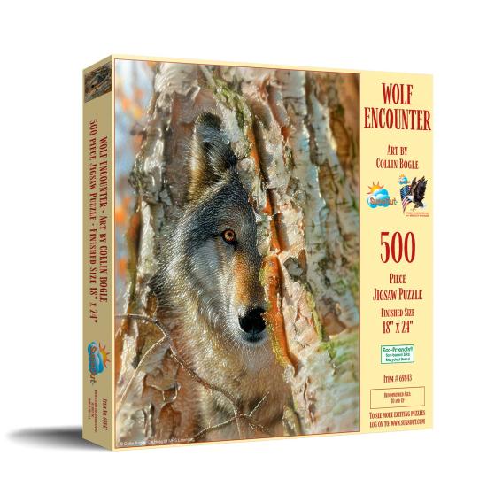 SunsOut Puzzle Begegnung mit dem Wolf XXL 500 Teile
