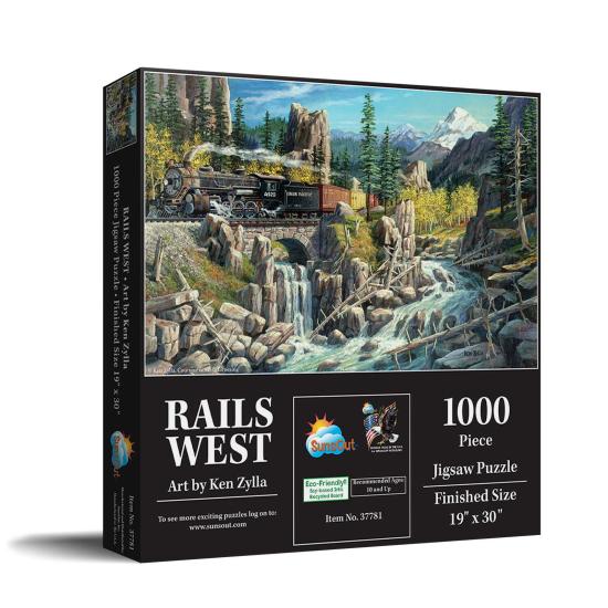 SunsOut Western Railway Puzzle mit 1000 XXL-Teilen