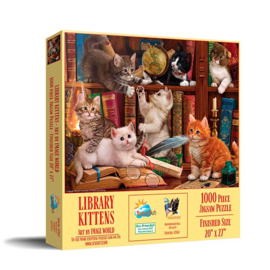 SunsOut Library Kittens Puzzle 1000 Teile