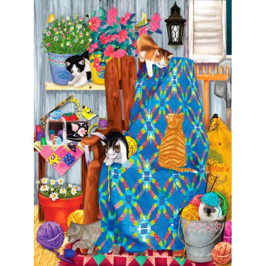 SunsOut Kittens on the Porch 1000-teiliges Puzzle