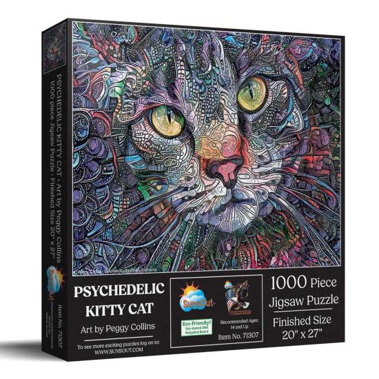 Puzzle SunsOut Psychedelische Kätzchen 1000 Teile Puzzle SunsOut Psychedelische Kätzchen 1000 Teile