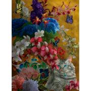 SunsOut Puzzle Goldene Katzen und Blumen mit 1000 Teilen