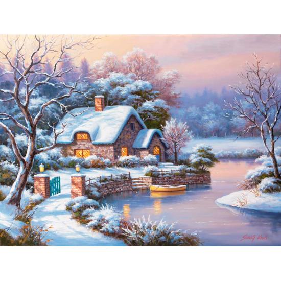 SunsOut Frozen Winter Night Puzzle 1000 Teile
