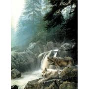 SunsOut Wölfe am Wasserfall Puzzle 500 Teile