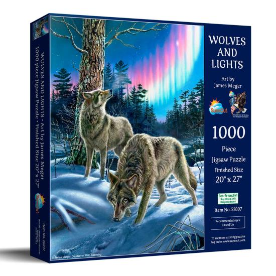 Puzzle SunsOut Wölfe und Lichter 1000 Teile