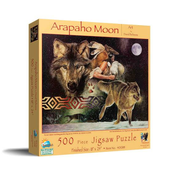 Puzzle SunsOut Wolf und Mond Arapaho XXL 500 Teile