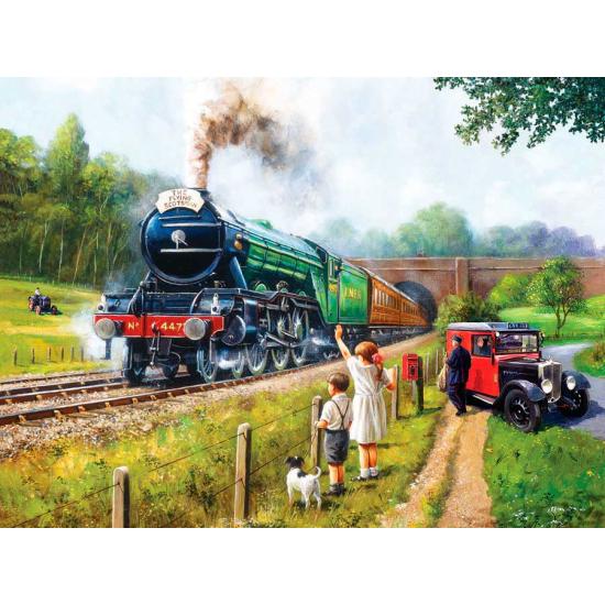SunsOut Watching the Trains Puzzle 1000 Teile