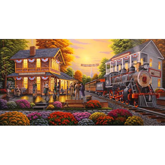 Puzzle SunsOut Panorama Welcome Home Boys XXL mit 500 Teilen
