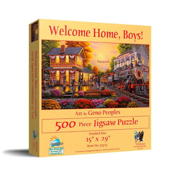 Puzzle SunsOut Panorama Welcome Home Boys XXL mit 500 Teilen