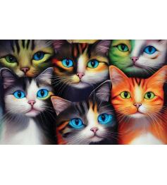 Puzzle SunsOut Sechs Katzen 550-teiliges