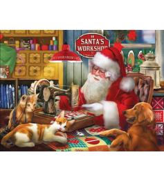 SunsOut Santa&#39;s Quilt Workshop Puzzle 1000 Teile