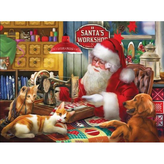 SunsOut Santa's Quilt Workshop Puzzle 1000 Teile SunsOut Santa's Quilt Workshop Puzzle 1000 Teile