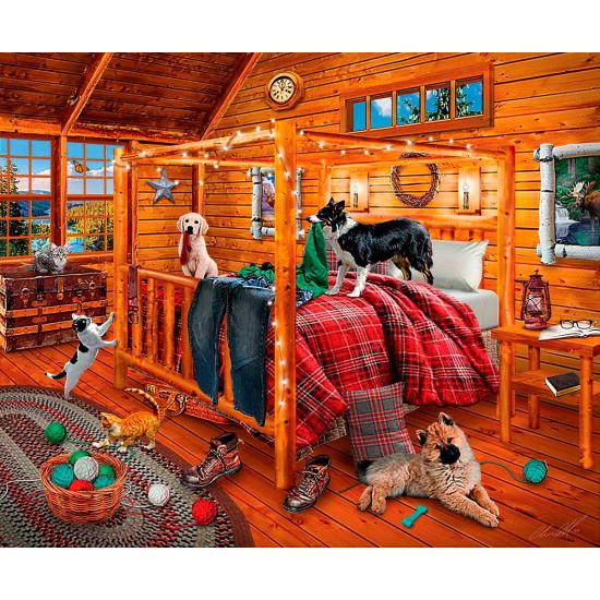 SunsOut Cabin Mischief Puzzle 1000 XXL-Teile