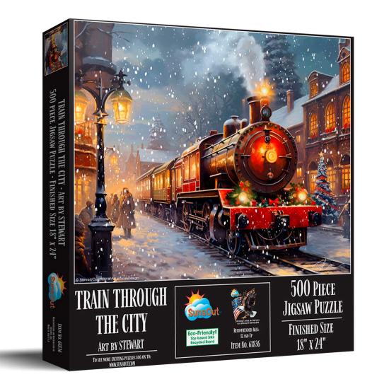 Puzzle SunsOut XXL Zug durch die Stadt mit 500 Teilen Puzzle SunsOut XXL Zug durch die Stadt mit 500 Teilen
