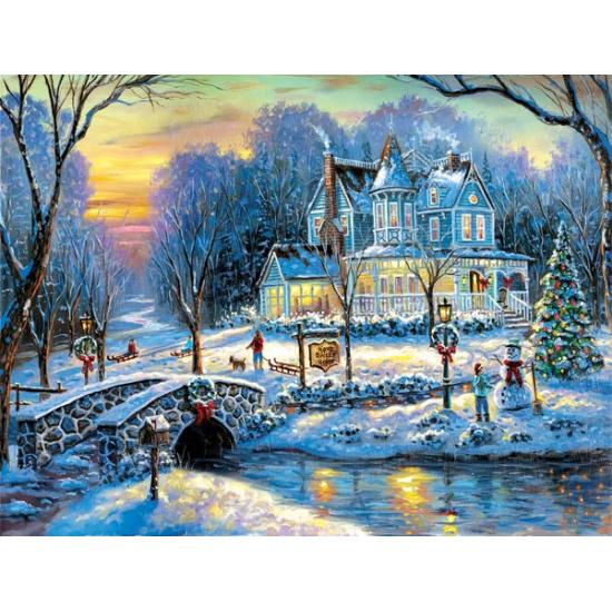 SunsOut Puzzle A White Christmas 1000 Teile