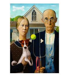 Puzzle Trefl American Gothic: Hunde-Edition 500 Teile