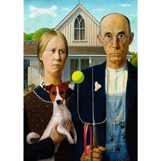 Puzzle Trefl American Gothic: Hunde-Edition 500 Teile