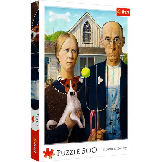 Puzzle Trefl American Gothic: Hunde-Edition 500 Teile