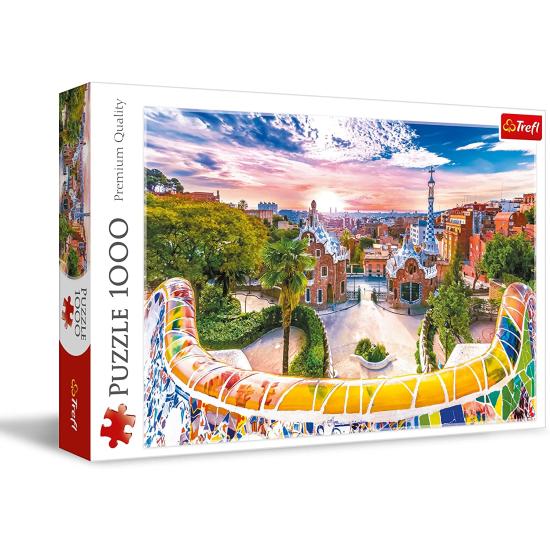 Trefl Puzzle Sonnenuntergang in Barcelona, ​​​​Spanien 1000 Teil