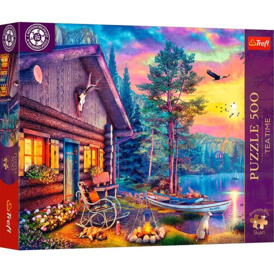 Puzzle Trefl Abendsonnenuntergangshütte 500 Teile