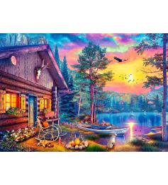 Puzzle Trefl Abendsonnenuntergangshütte 500 Teile