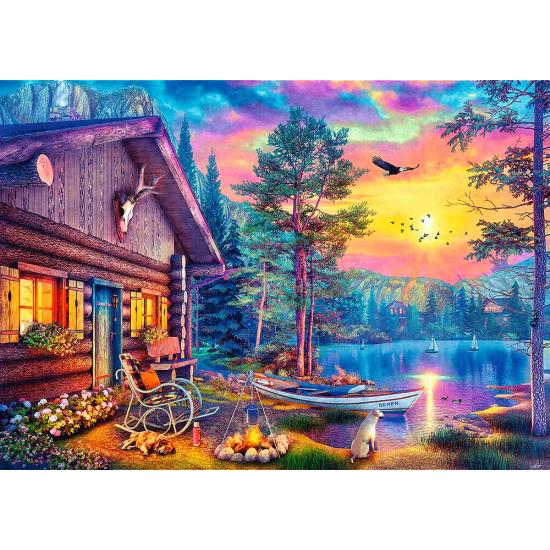 Puzzle Trefl Abendsonnenuntergangshütte 500 Teile