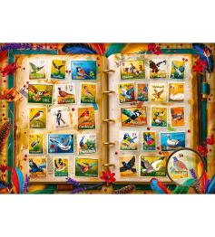 Trefl Puzzle Briefmarkensammlung, Vogelatlas 1000 Teile