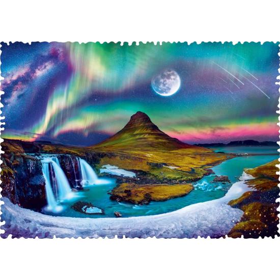 Trefl Crazy Shapes Aurora Borealis Over Island Puzzle 600 P