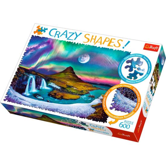 Trefl Crazy Shapes Aurora Borealis Over Island Puzzle 600 P