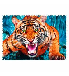 Trefl Crazy Shapes Puzzle mit Blick auf einen Tiger mit 600 Teil