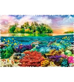 Trefl Crazy Shapes Tropical Island Puzzle mit 600 Teilen