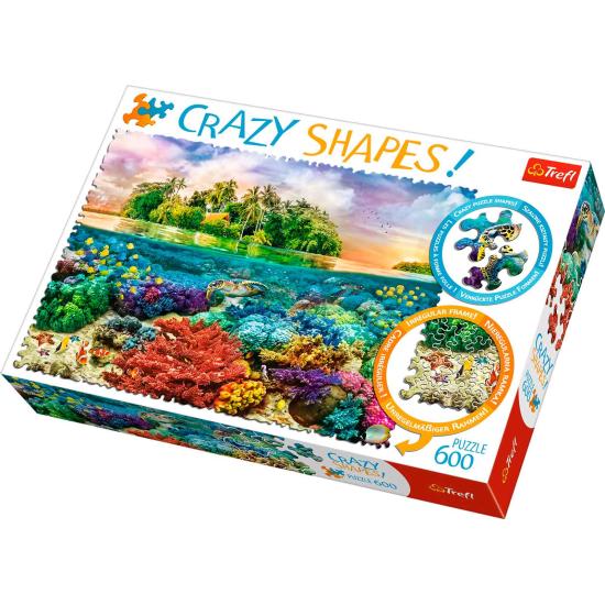 Trefl Crazy Shapes Tropical Island Puzzle mit 600 Teilen