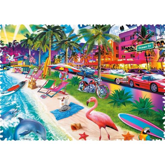 Trefl Crazy Shapes Miami Beach Puzzle mit 600 Teilen