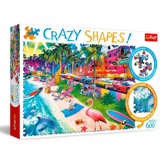 Trefl Crazy Shapes Miami Beach Puzzle mit 600 Teilen