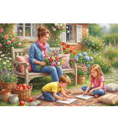Puzzle Trefl Muttertag: Familie Im Garten 1000 Teile