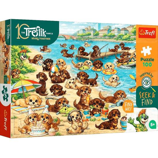 Puzzle Trefl Dackel Und Trefliks XXL 100 Teile