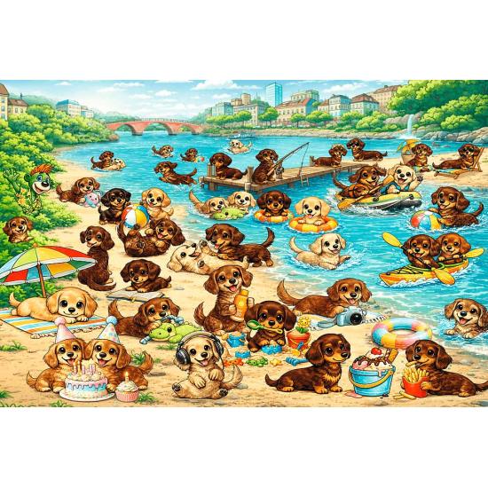 Puzzle Trefl Dackel Und Trefliks XXL 100 Teile