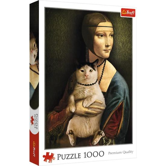 Trefl Dame mit Katze Puzzle 1000 Teile