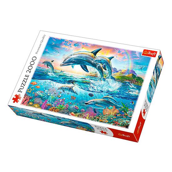 Trefl Happy Dolphins Puzzle mit 2000 Teilen