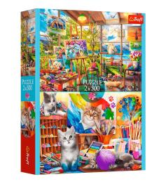 Puzzl Trefl Die Kunst der Malerei 2x500 Teile