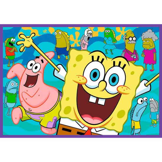 Puzzle Trefl Die Verrückte Welt Von Spongebob XXL 4x250 Teile