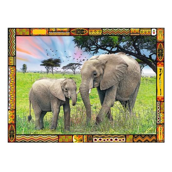 Trefl Elefantenfamilie in der Savannah Puzzle 3000 Teile
