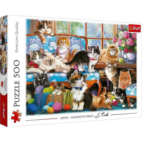 Trefl Katzenfamilienpuzzle 500 Teile