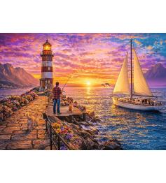 Puzzle Trefl Leuchtturm Bei Sonnenuntergang 500-teiliges