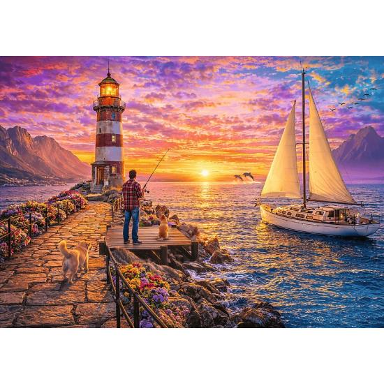 Puzzle Trefl Leuchtturm Bei Sonnenuntergang 500-teiliges